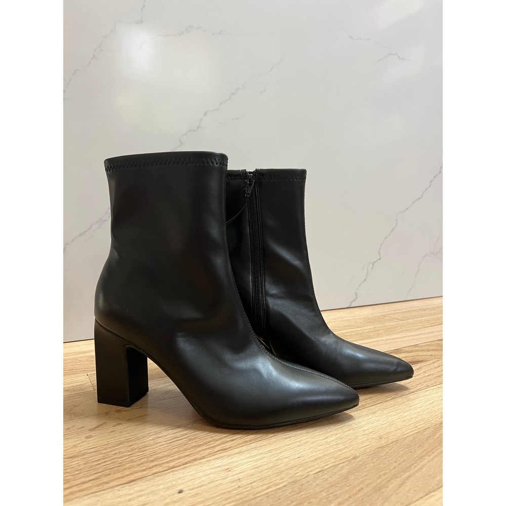 A New Day Ankle Boots Pointy Toe Women 9.5 Black NWT